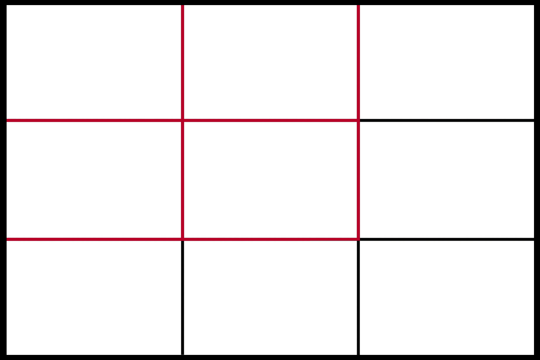 Квадрат разделенный на 9 частей